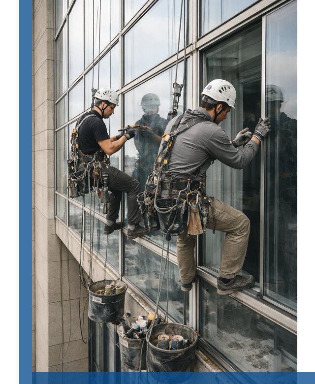 Ремонт витражных конструкций и фасадного остекления в Тюмени