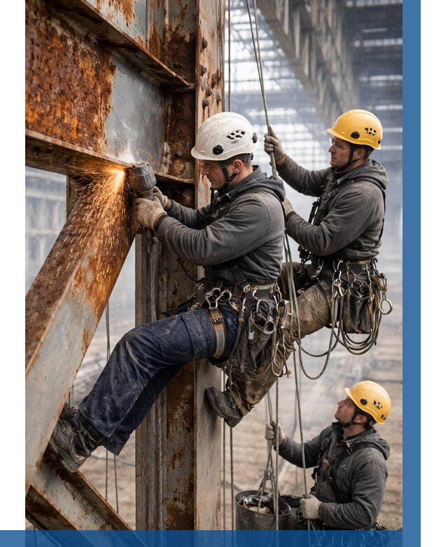 Зачистка металла от ржавчины в Тюмени от 357 р. | ВЫСОТНИК-Тюм