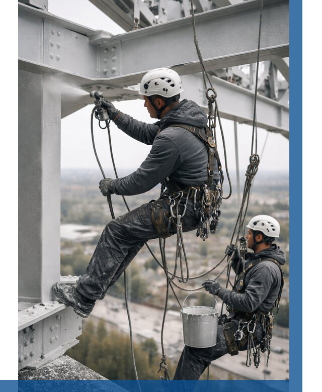 Покраска металлоконструкций на высоте в Тюмени 357 р |ВЫСОТНИК-Тюм