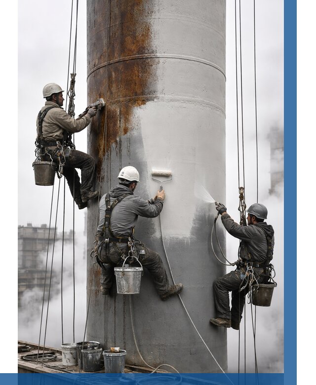 Покраска дымовых труб в Тюмени от 8676 р. | ВЫСОТНИК-Тюм