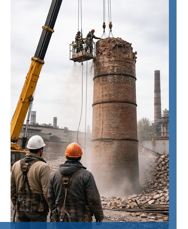 Демонтаж дымовой трубы в Тюмени от 91863 р. | ВЫСОТНИК-Тюм, смета