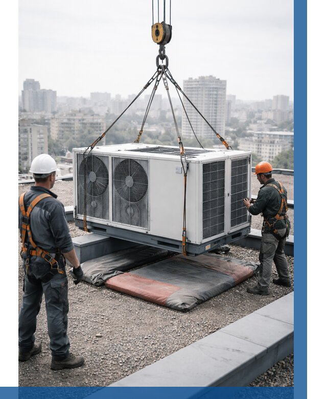 Подъем груза на крышу в Тюмени от 5104 р. | ВЫСОТНИК-Тюм заказать