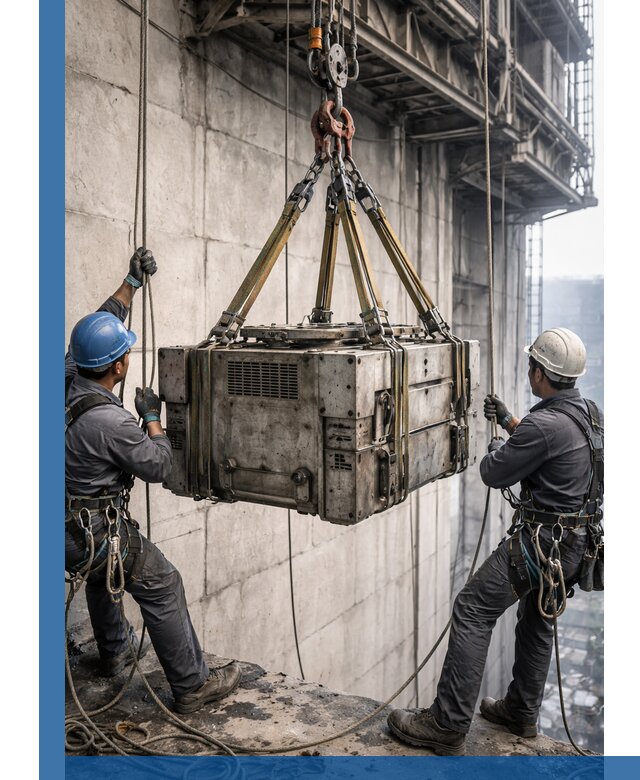 Такелажные работы на высоте, подъем и монтаж грузов в Тюмени