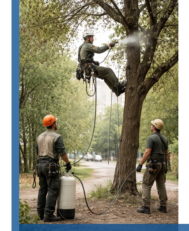 Обработка деревьев от вредителей в Тюмени профессиональная защита