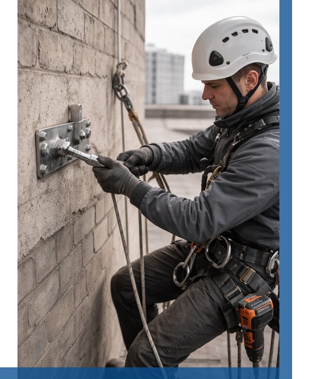 Установка анкерных точек в Тюмени от 3572 р. | ВЫСОТНИК-Тюм